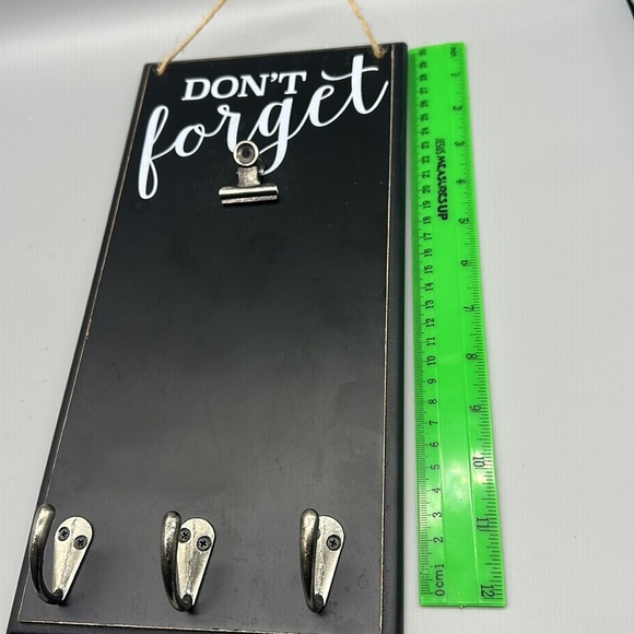 Black Wall Organizer with Hooks - Picture 4 of 9